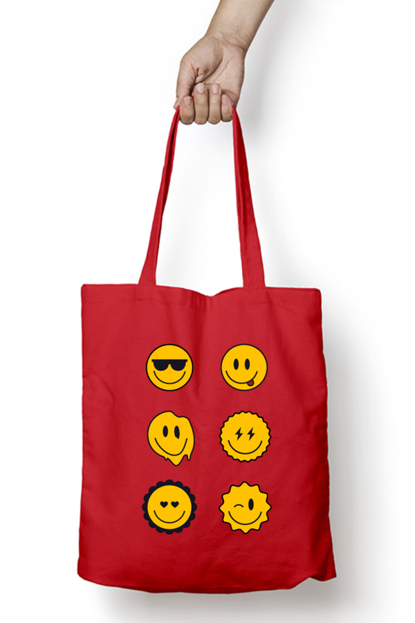 Zipper Tote Bags - Smiley World