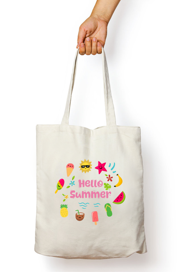 Zipper Tote Bags - Hello Summer