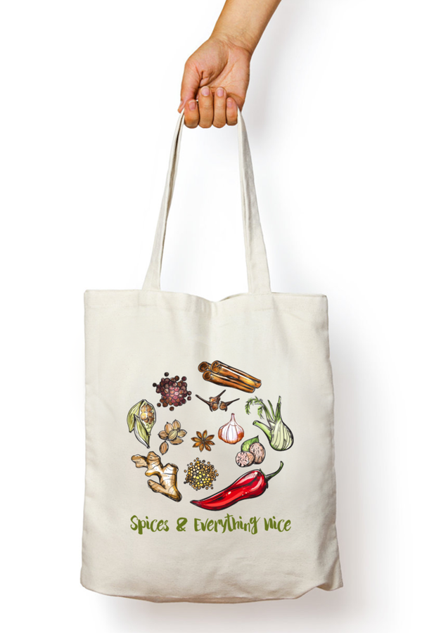 Zipper Tote Bags - Groceries