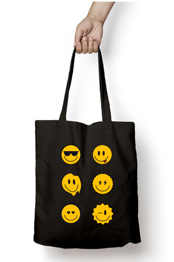 Zipper Tote Bags - Smiley World