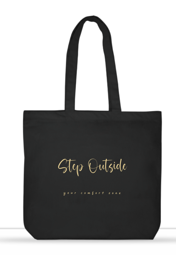 Large Tote Bags with Zip - Step Outside