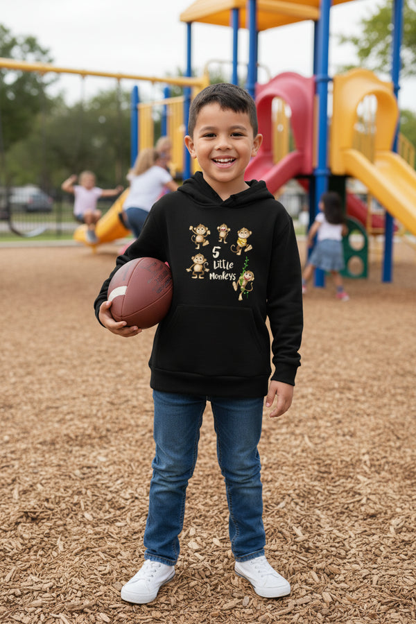 Kids Hoodie - 5 Little Monkeys