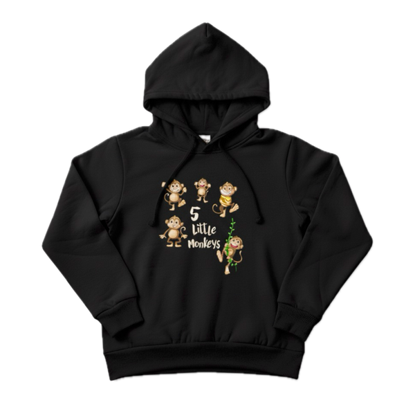 Kids Hoodie - 5 Little Monkeys