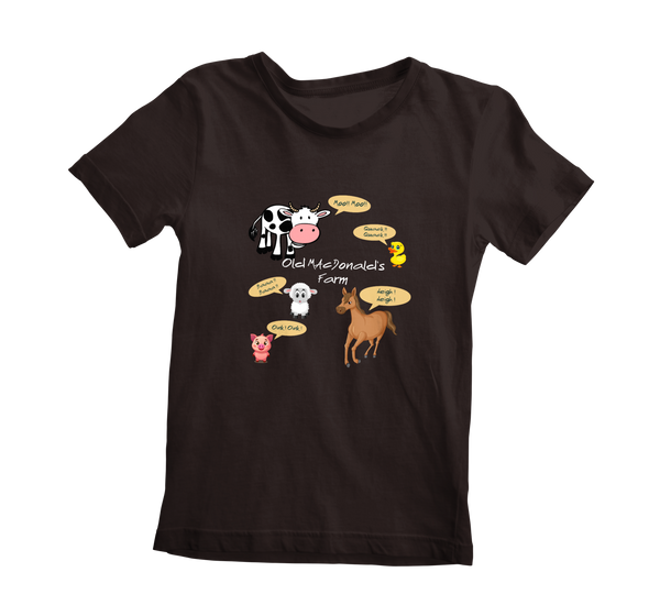 Boy’s Round Neck T-shirt - Old Macdonald's Farm