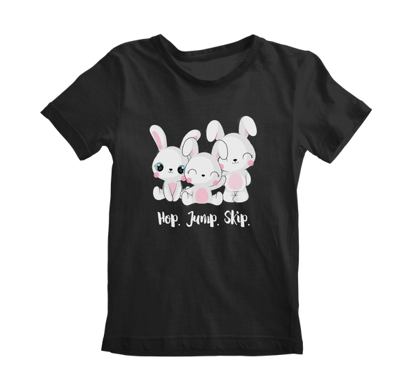 Girl’s Round Neck T-shirt - Bunnies