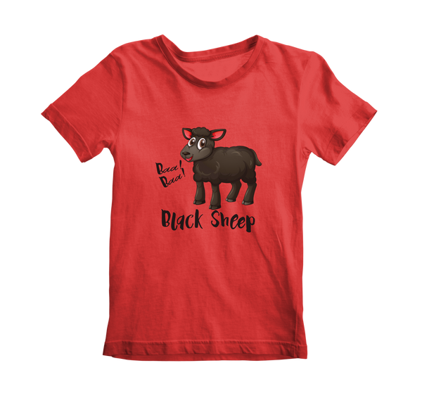 Girl’s Round Neck T-shirt - Black Sheep