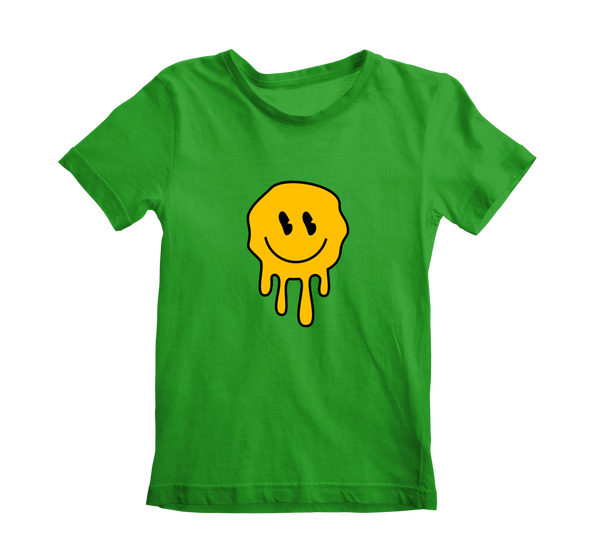Boy’s Round Neck T-shirt - Smiley Meltdown