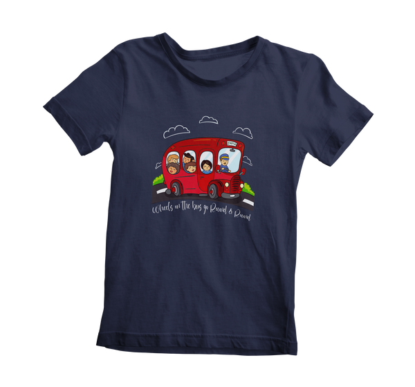 Boy’s Round Neck T-shirt - Wheels on the Bus