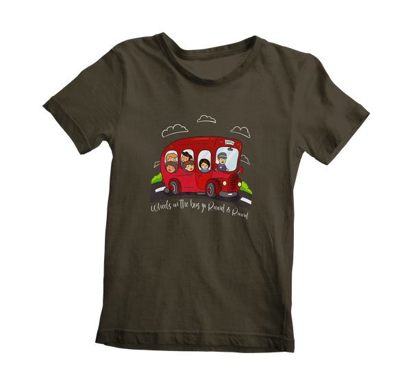 Boy’s Round Neck T-shirt - Wheels on the Bus