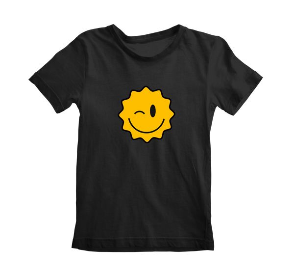 Boy’s Round Neck T-shirt - Smiley Wink