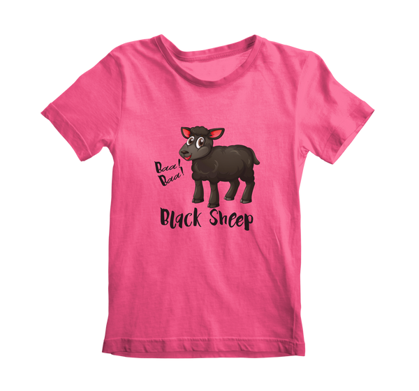Girl’s Round Neck T-shirt - Black Sheep